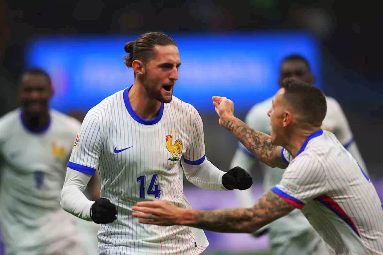 Rabiot trascina la Francia, l’Italia è battuta e seconda