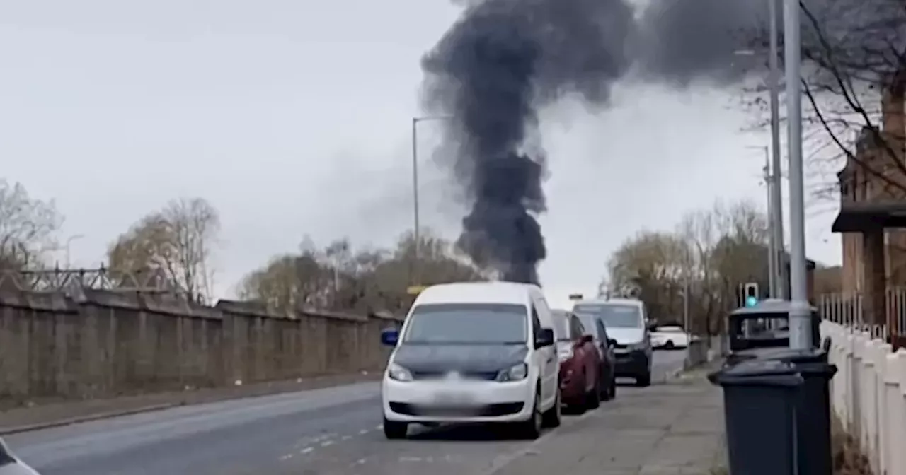 Fire crews tackle blaze at Scots 'dog training centre' as black smoke spotted