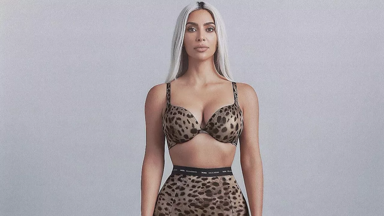 Kim Kardashian flaunts sculpted 5ft2in figure in D&G x SKIMS lingerie