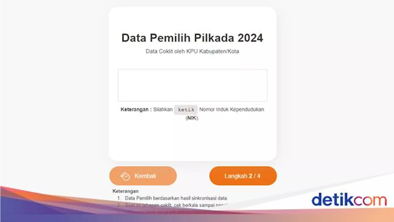 Cara Cek NIK KTP Terdaftar DPT Pilkada atau Tidak, Ini Langkahnya!