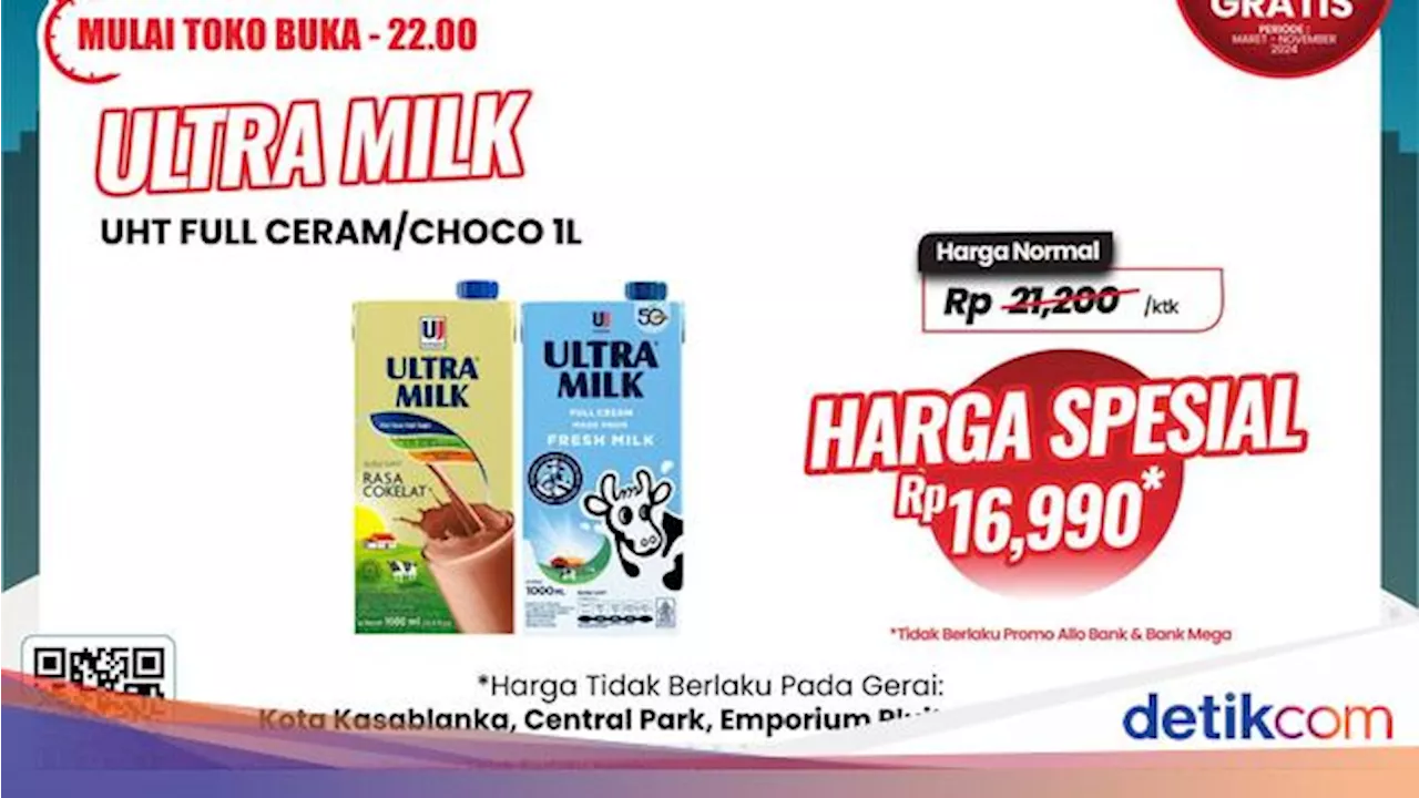 Beli Susu Kotak Jumbo di Transmart Full Day Sale Diskon Gede Banget!