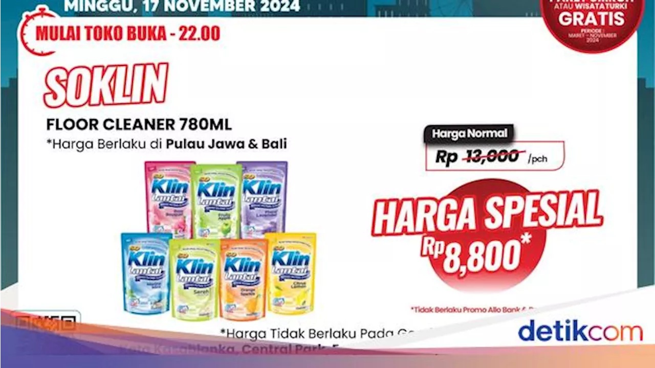 Murah Meriah! Beli Detergen di Transmart Full Day Sale Mulai Rp 8 Ribuan