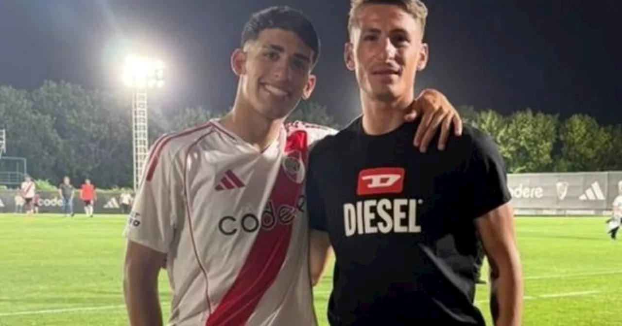 Braian Romero volvió al Camp para alentar a su hermano, titular en la Reserva de River