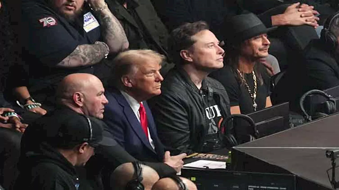 Trump attends UFC championship fight in New York, taking a break from Cabinet picks