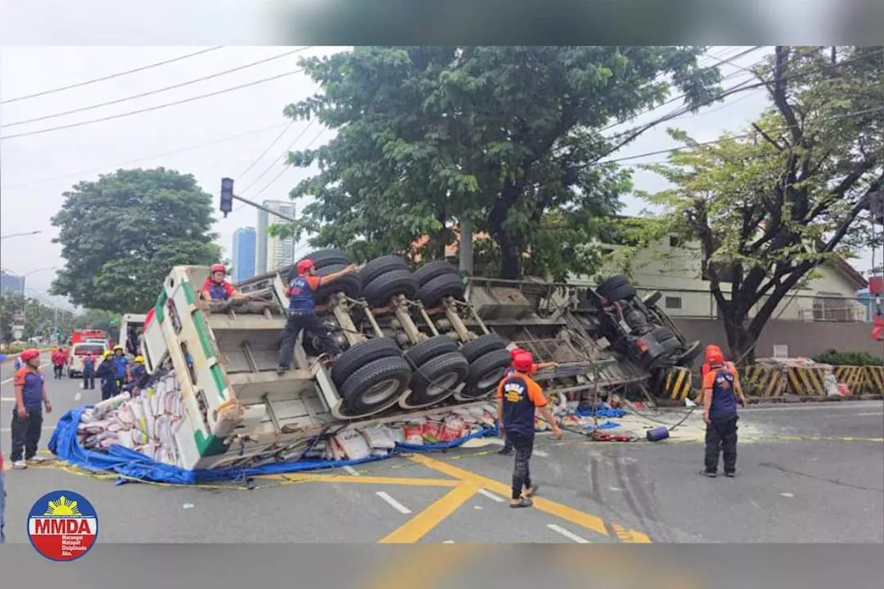 4 killed after truck crashes into 3 motorcycles along Ortigas Ave.