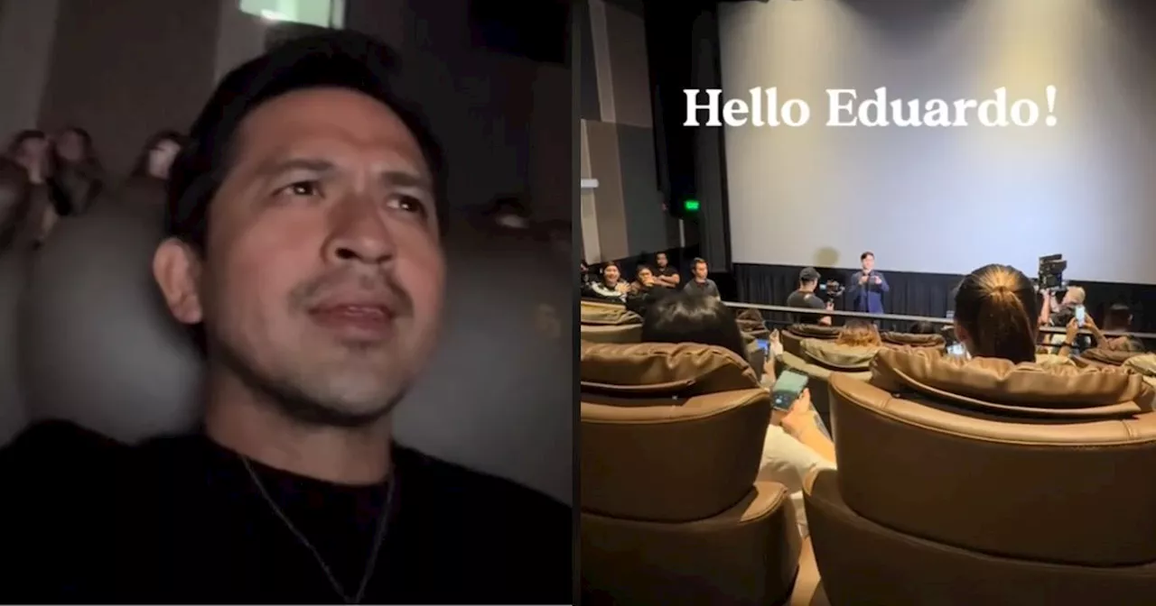 Dennis Trillo has this funny reaction during 'Hello, Love, Again' block screening