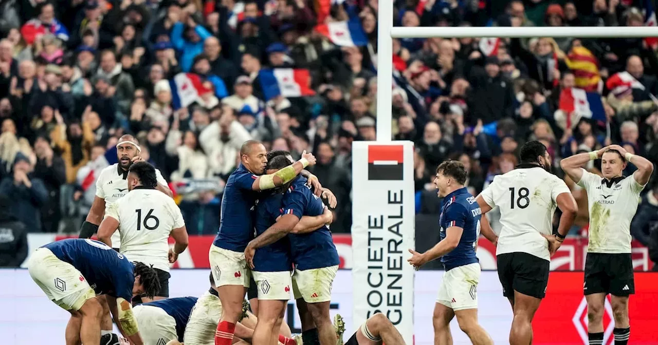 France end All Blacks’ winning run with thrilling Stade de France victory FranceRugby