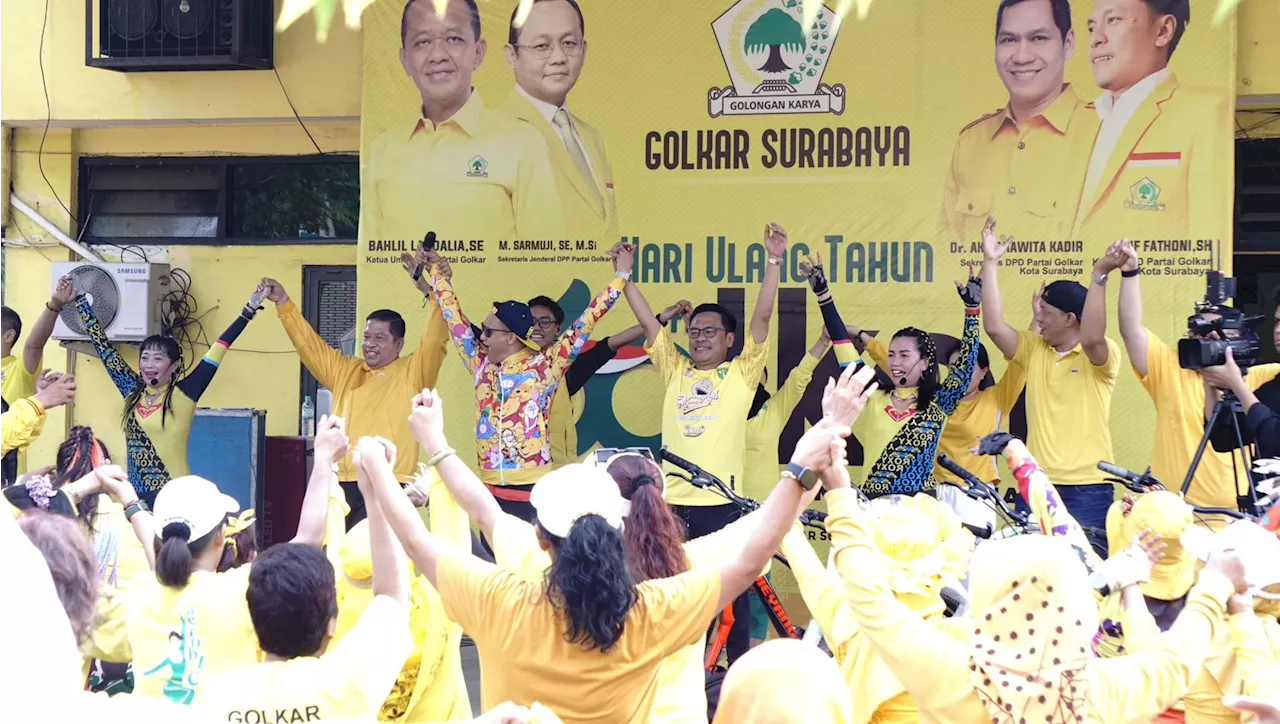 Golkar Surabaya Ikut Sukseskan Pemecahan Rekor MURI Senam Serentak Nasional