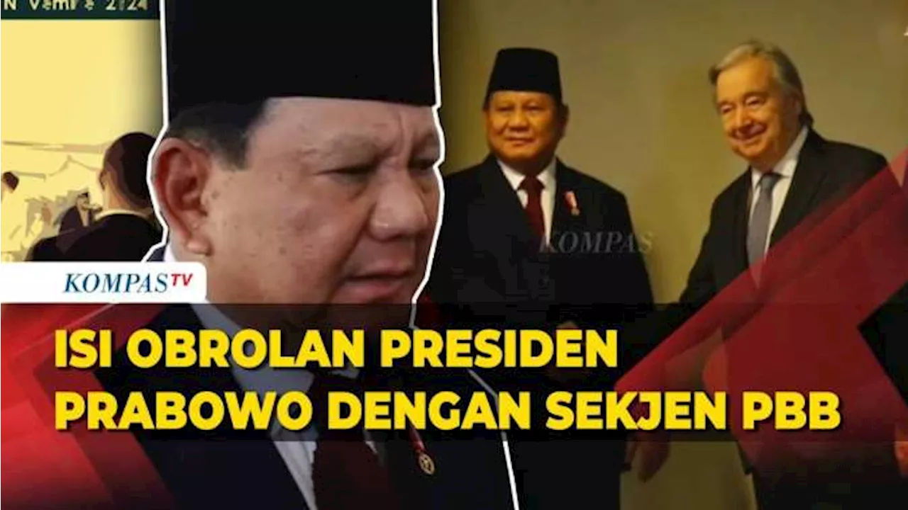 Obrolan Presiden Prabowo dengan Sekjen PBB Antonio Guterres, Bahas Palestina hingga Perubahan Iklim