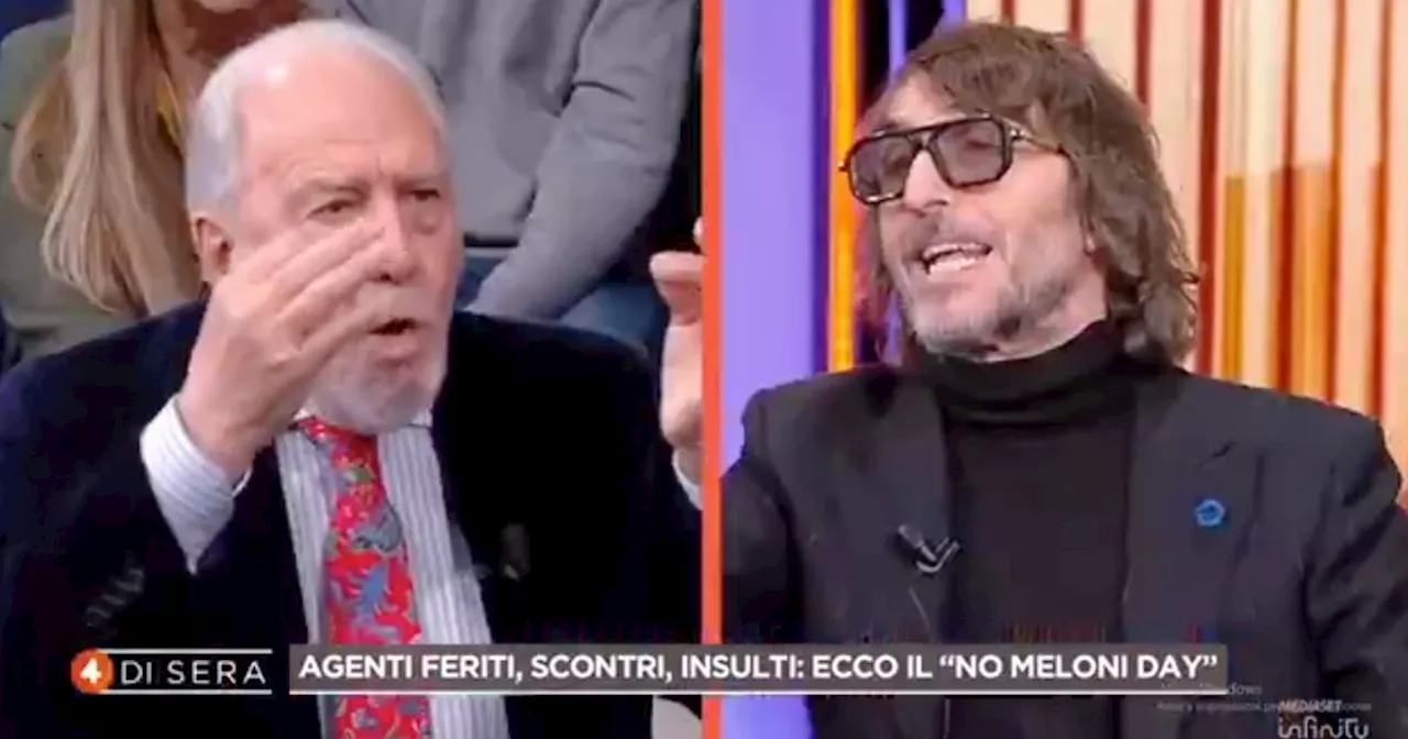 Cruciani-Caprarica, rissa su Rete 4: &#034;Ah, è quello il problema?&#034;, &#034;Idiozie!&#034;