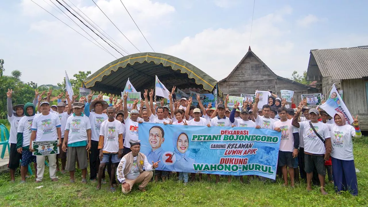 Petani Bojonegoro Gabung jadi Relawan Dukung Wahono-Nurul di Pilbup 2024