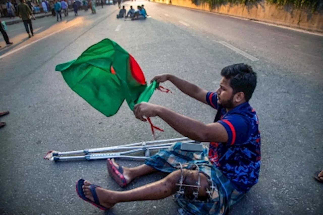 Sheikh Hasina’s out, but in Bangladesh, protests (and flags) are very much in