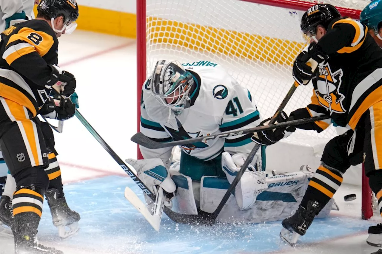 Sharks rally against Penguins, settle for lone point as road trip ends