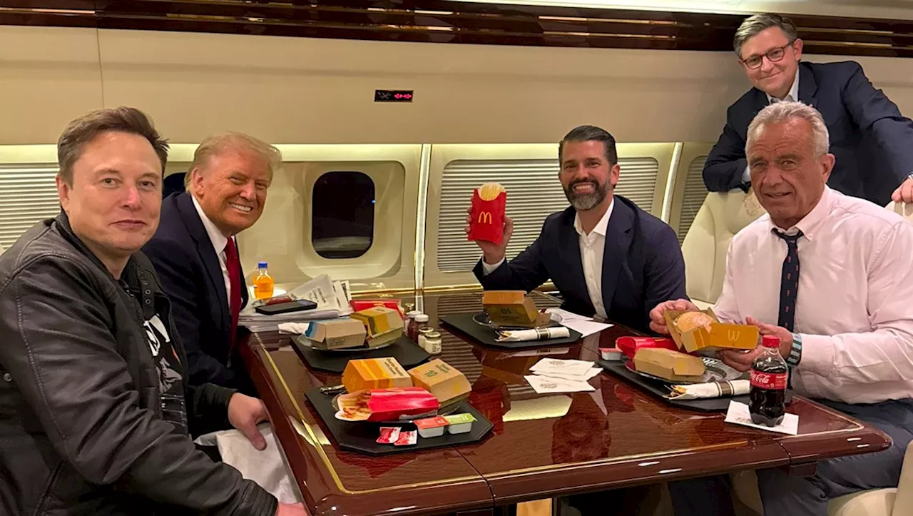 Los Trump comen McDonald's junto a Musk y Kennedy Jr, tras escándalo por E.coli