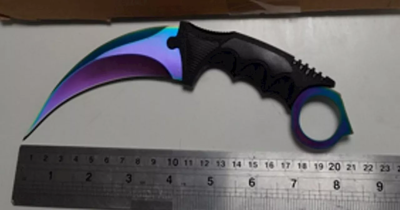 Teen arrested after dangerous curved knife seized in parcel