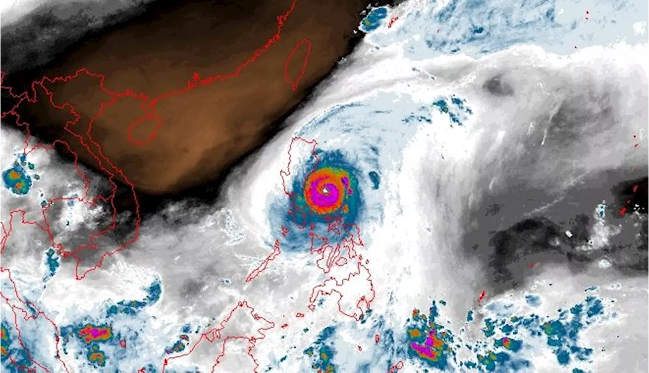 Super Typhoon Pepito now over the sea east of Quezon