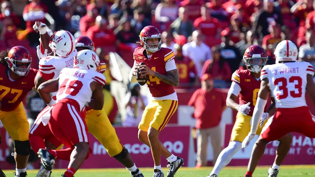 USC Trojans Quarterback Jayden Maiava Reacts to Win Over Nebraska in First Start