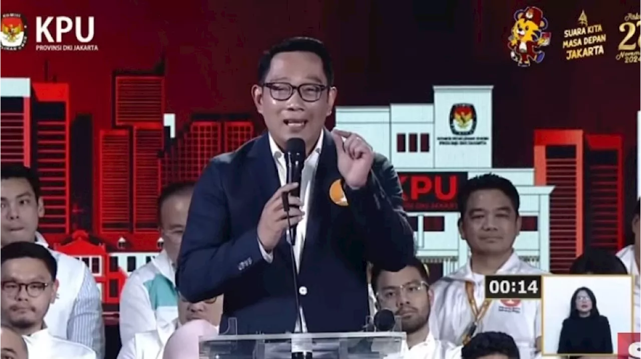 Debat Terakhir Pilkada, Ridwan Kamil Ungkap Akar Permasalahan di Jakarta