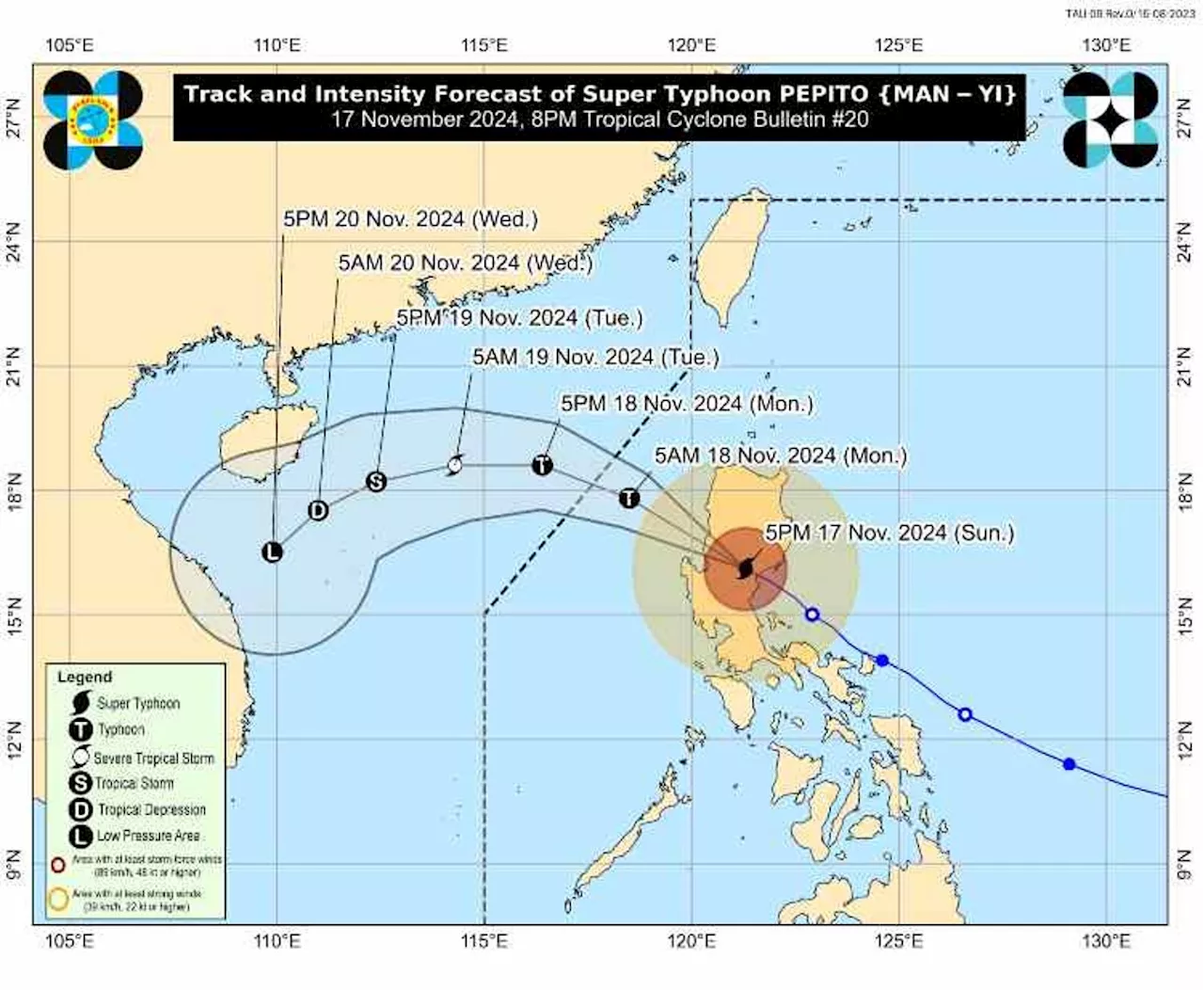 'Pepito' weakens into typhoon as it moves over Nueva Vizcaya