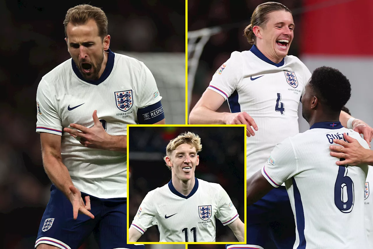 England create history as they hit FIVE goals against Republic of Ireland in Nations League...