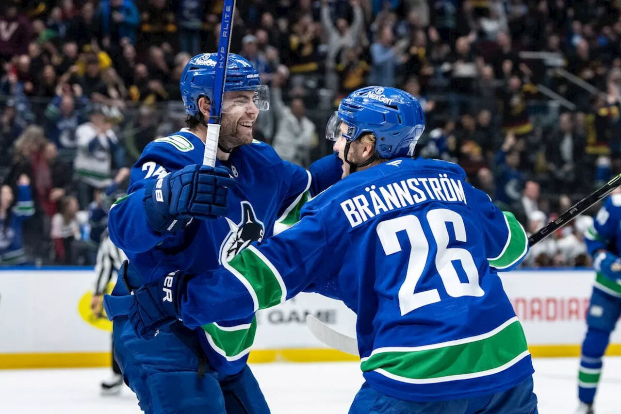 Brannstrom has winner as Canucks shut down Bedard, Blackhawks 4-1