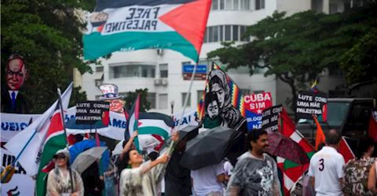 Protesters hold pro-Palestinian march in Rio ahead of G20