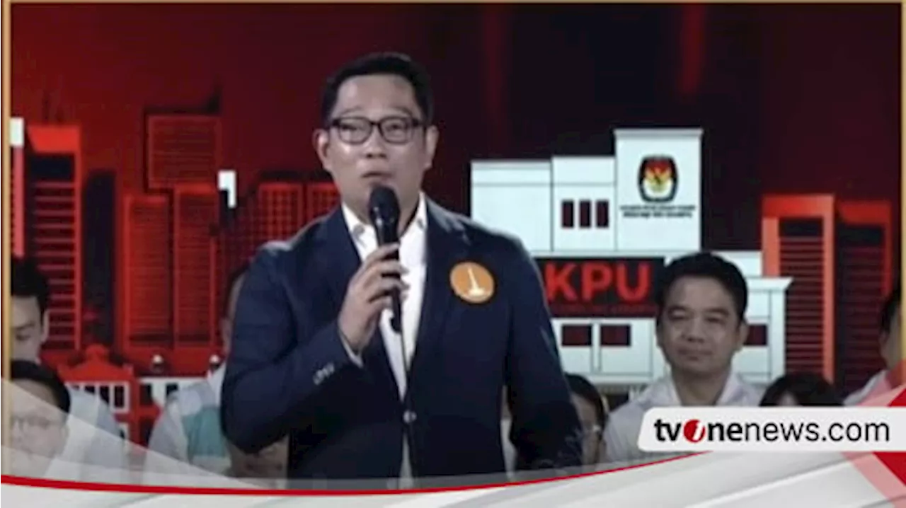 Bahas Ide Anies Baswedan soal Rumah 4 Lantai di Jakarta, Ridwan Kamil Singgung Keputusan PDIP ke Pramono-Doel