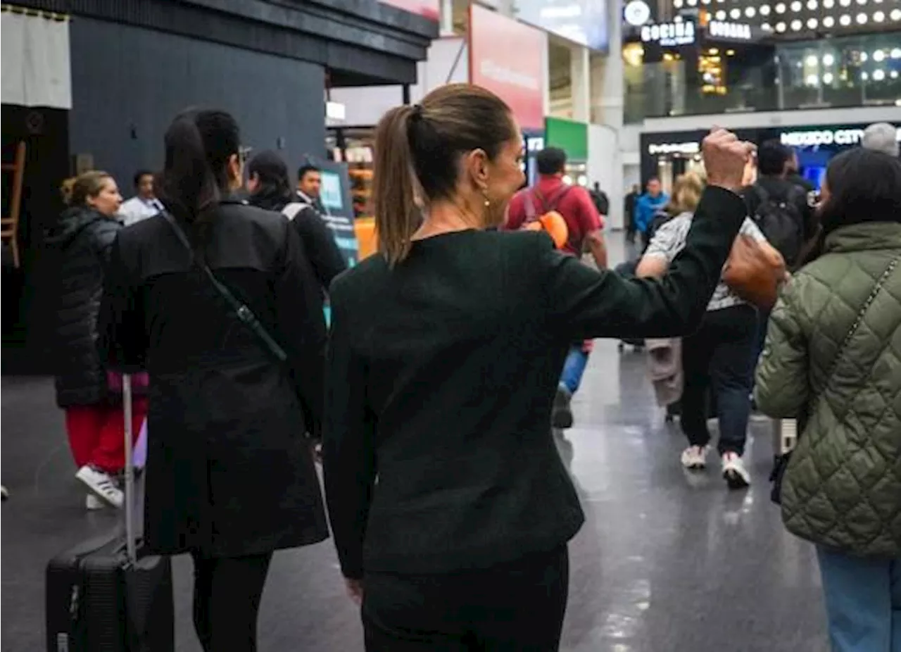 Claudia Sheinbaum sale del AICM rumbo a Brasil para la Cumbre de Líderes del G20