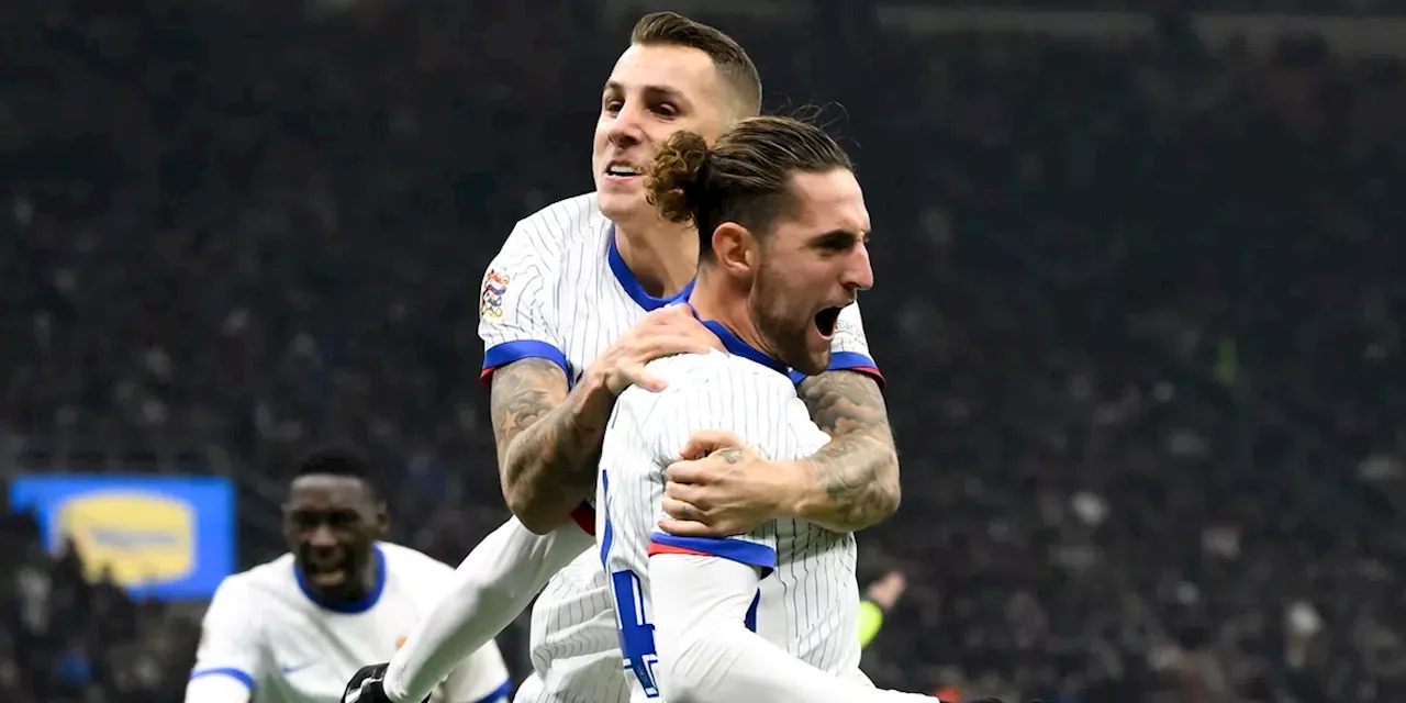 Rabiot en Digne leiden Frankrijk in San Siro naar groepswinst met zege op Italië