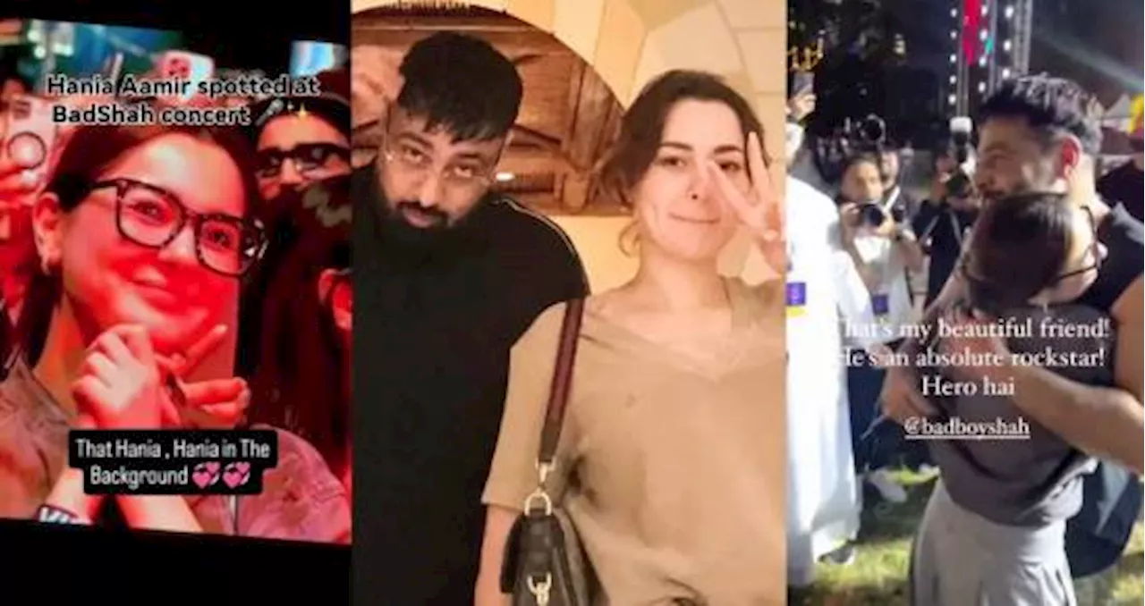 Sparks fly as Hania Amir shared a hug with Badshah at his concert