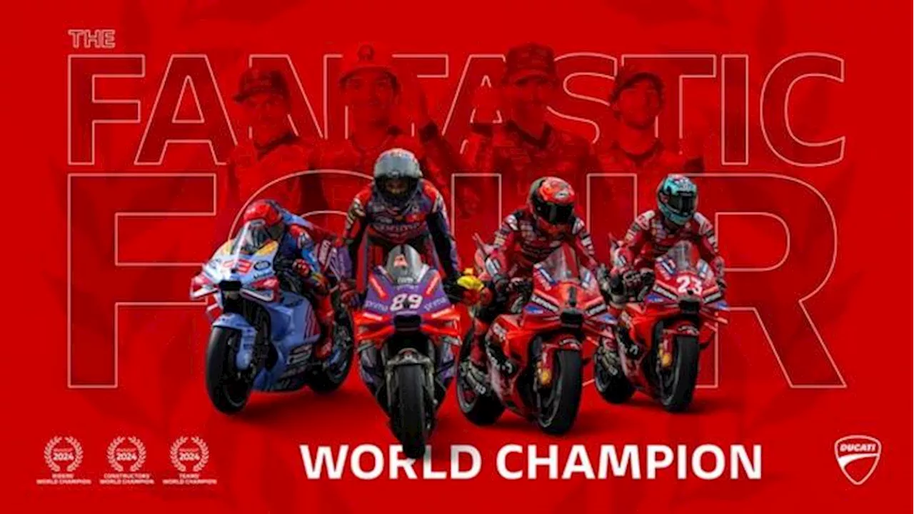 Ducati domina nella MotoGp e vince il Titolo Mondiale