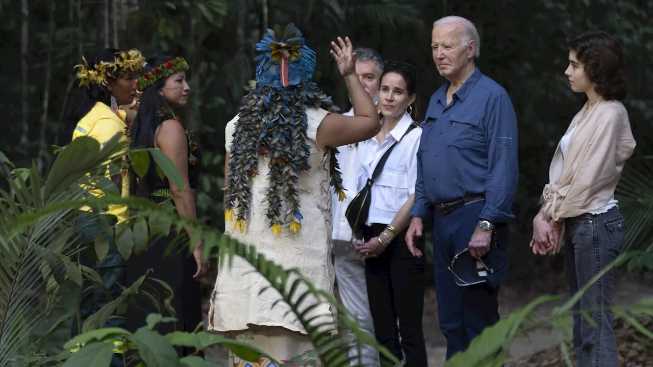 From Amazon rainforest, Biden declares nobody can reverse US progress on clean energy