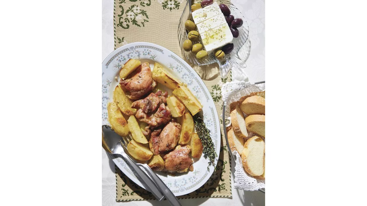 Greek Roasted Chicken and Potatoes with Lemon and Oregano