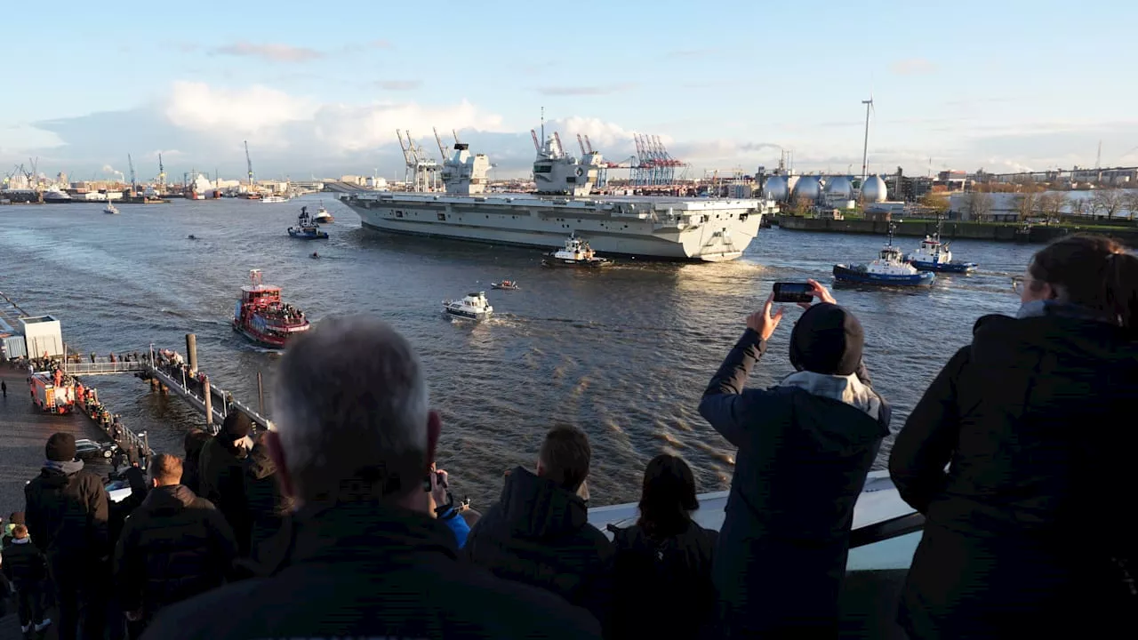 Hamburg: Ansturm auf Flugzeugträger „Queen Elizabeth“ im Hafen