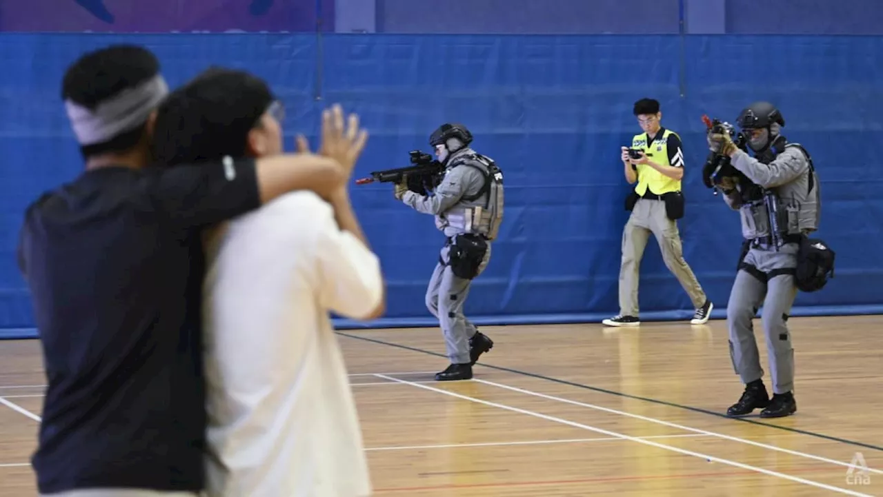 Counterterrorism exercise involving more than 40 students and police officers conducted at ITE College West