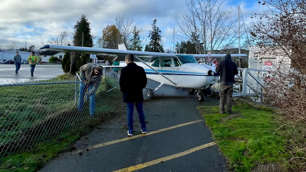 No injuries after plane overshoots runway in Courtenay