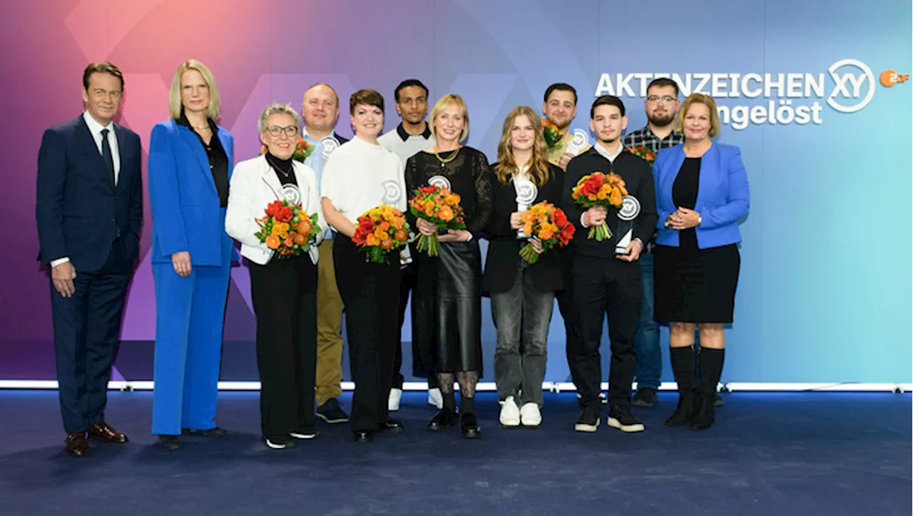 XY-Preis' 2024: Bundesinnenministerin Nancy Faeser ehrt neun Menschen für ihren mutigen Einsatz