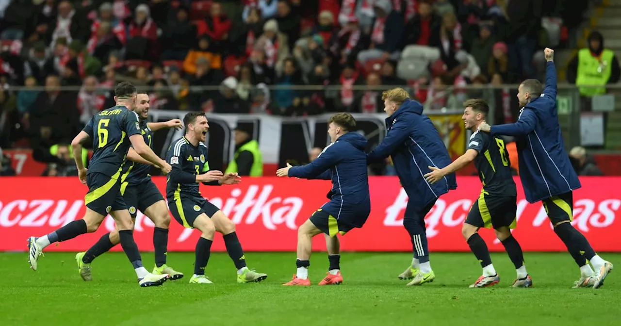 Andy Robertson snatches Scotland a Nations League playoff blockbuster