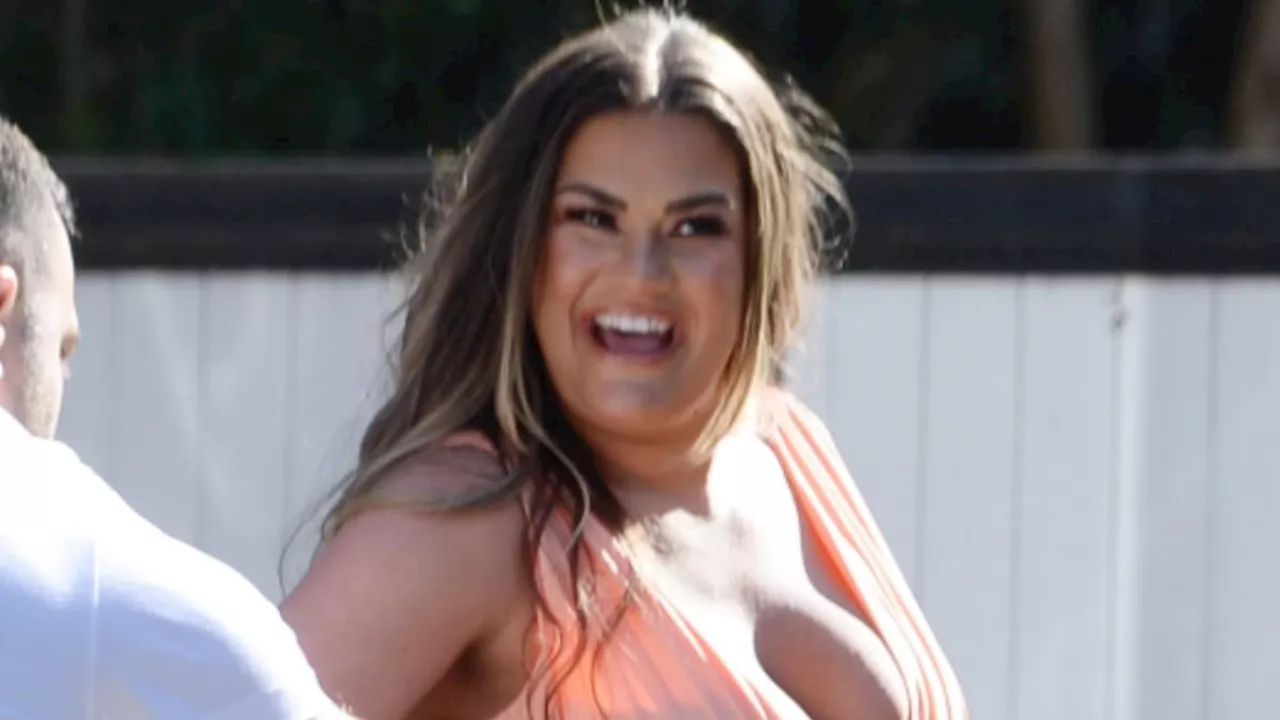 Brittany Cartwright is bra-free as she almost spills out of low-cut dress after talking 'fling' with...