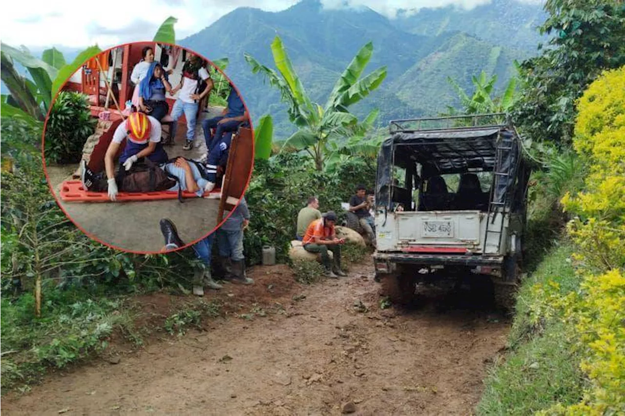 Cinco heridos por accidente de tránsito en zona rural de Andes, Antioquia