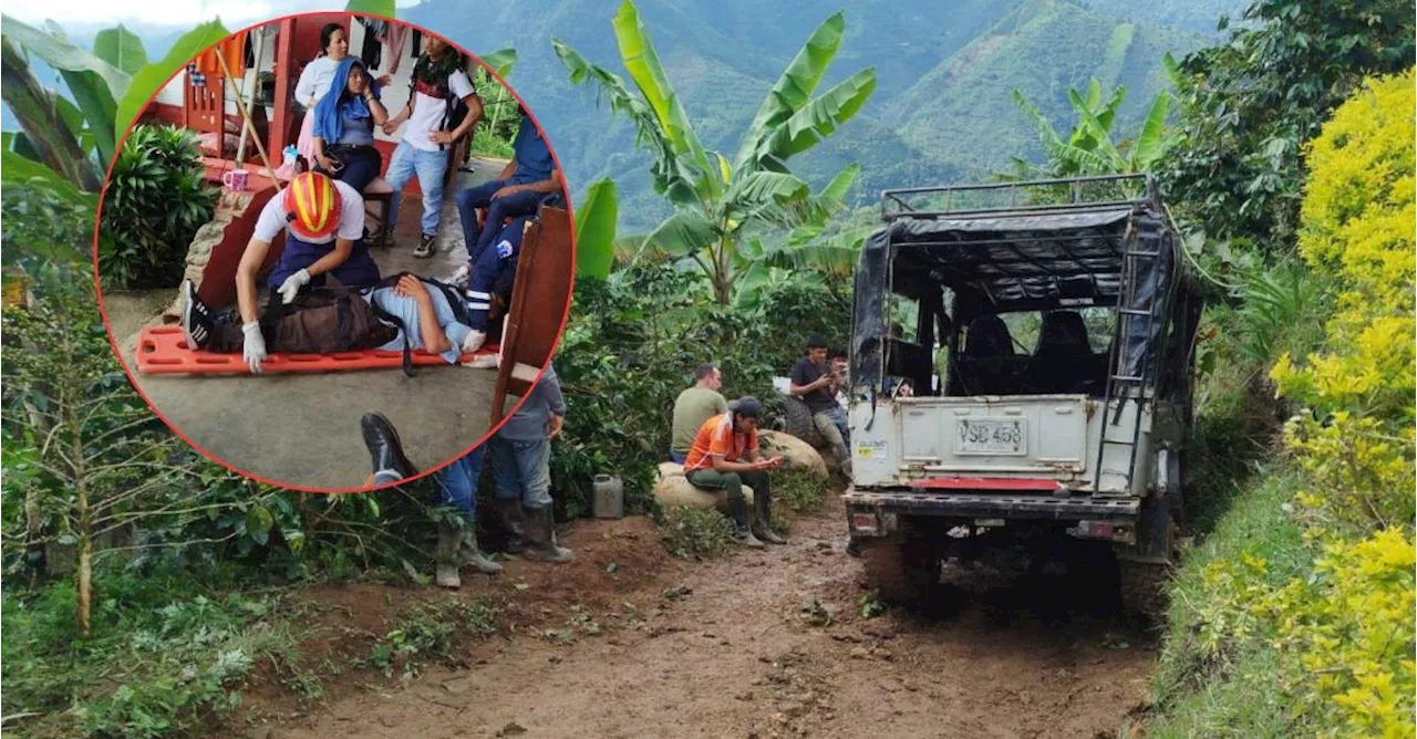 Cinco heridos por accidente de tránsito en zona rural de Andes, Antioquia