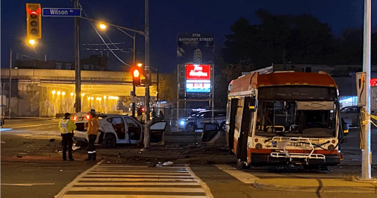 8 people injured after serious crash involving TTC bus and alleged stolen BMW: police