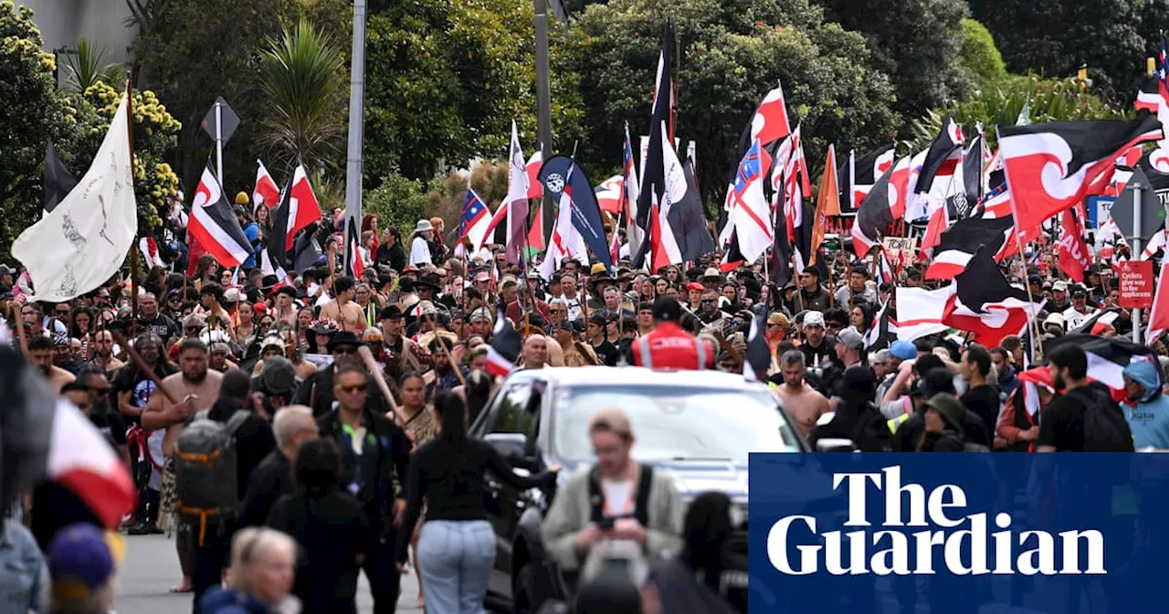 Tens of thousands to converge on NZ parliament as march to protest controversial Māori rights bill reaches capital