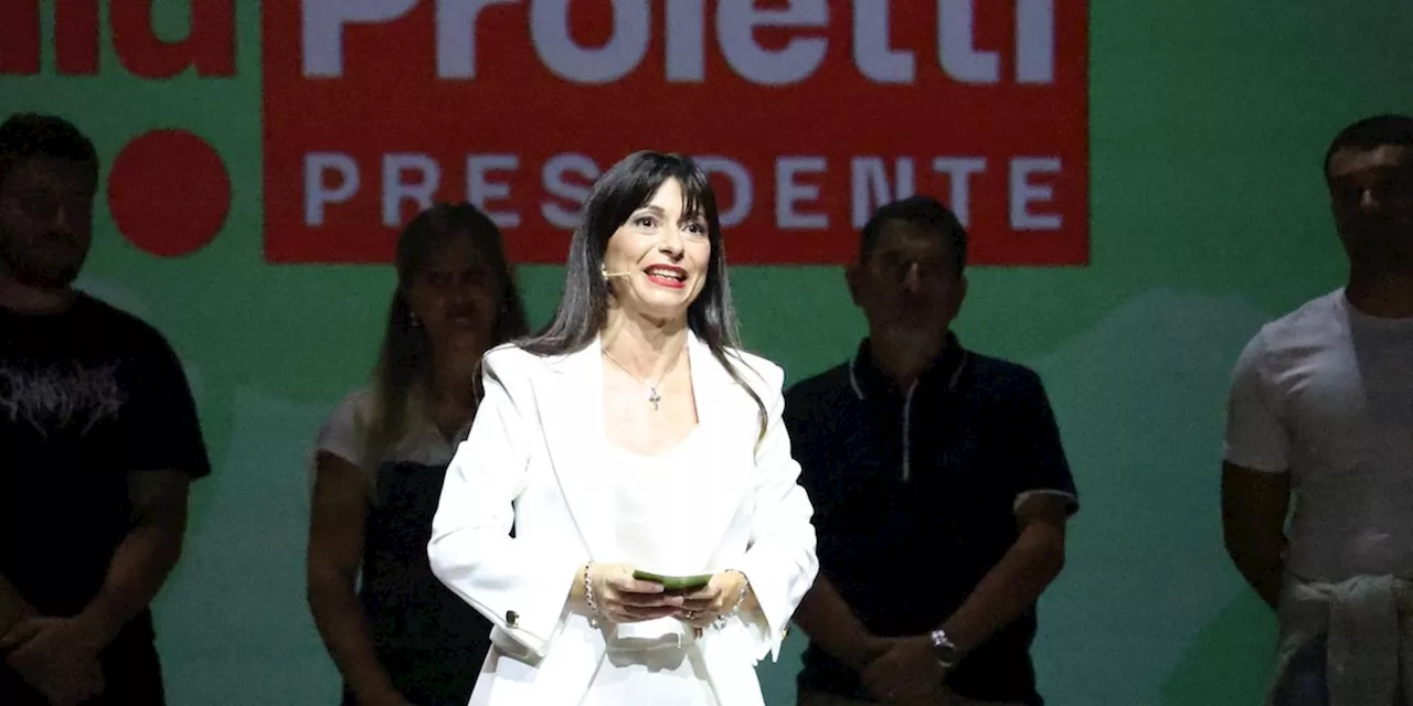 Stefania Proietti del centrosinistra ha vinto in Umbria