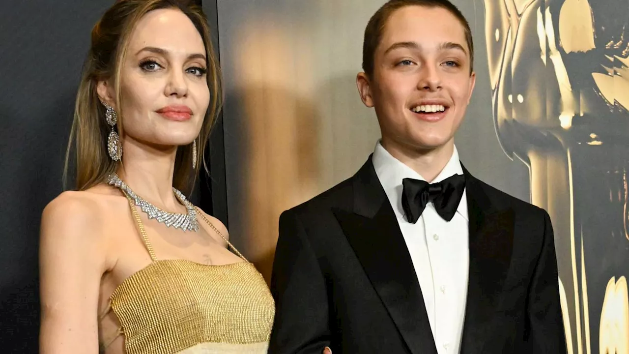 Angelina Jolie Wore a Thrifted Gown to the 2024 Governors Awards With Son Knox