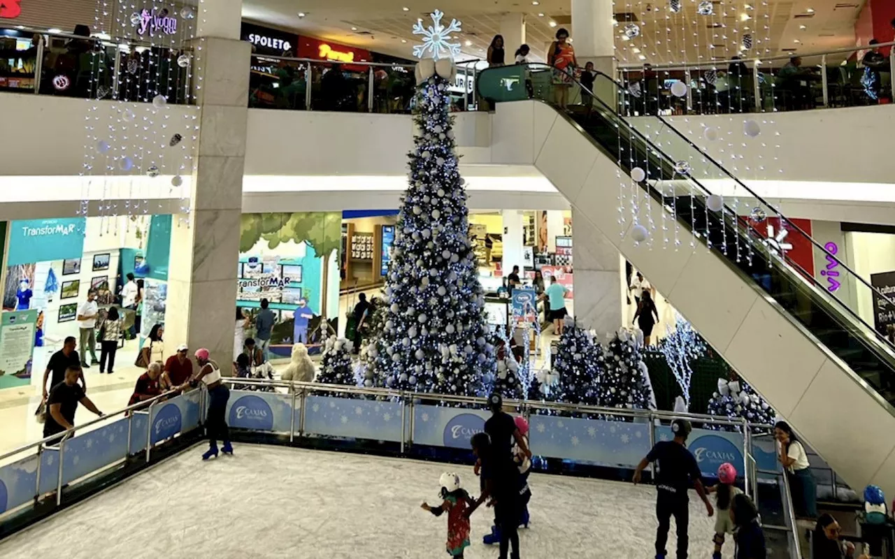 Natal do Caxias Shopping traz de volta pista de patinação no gelo