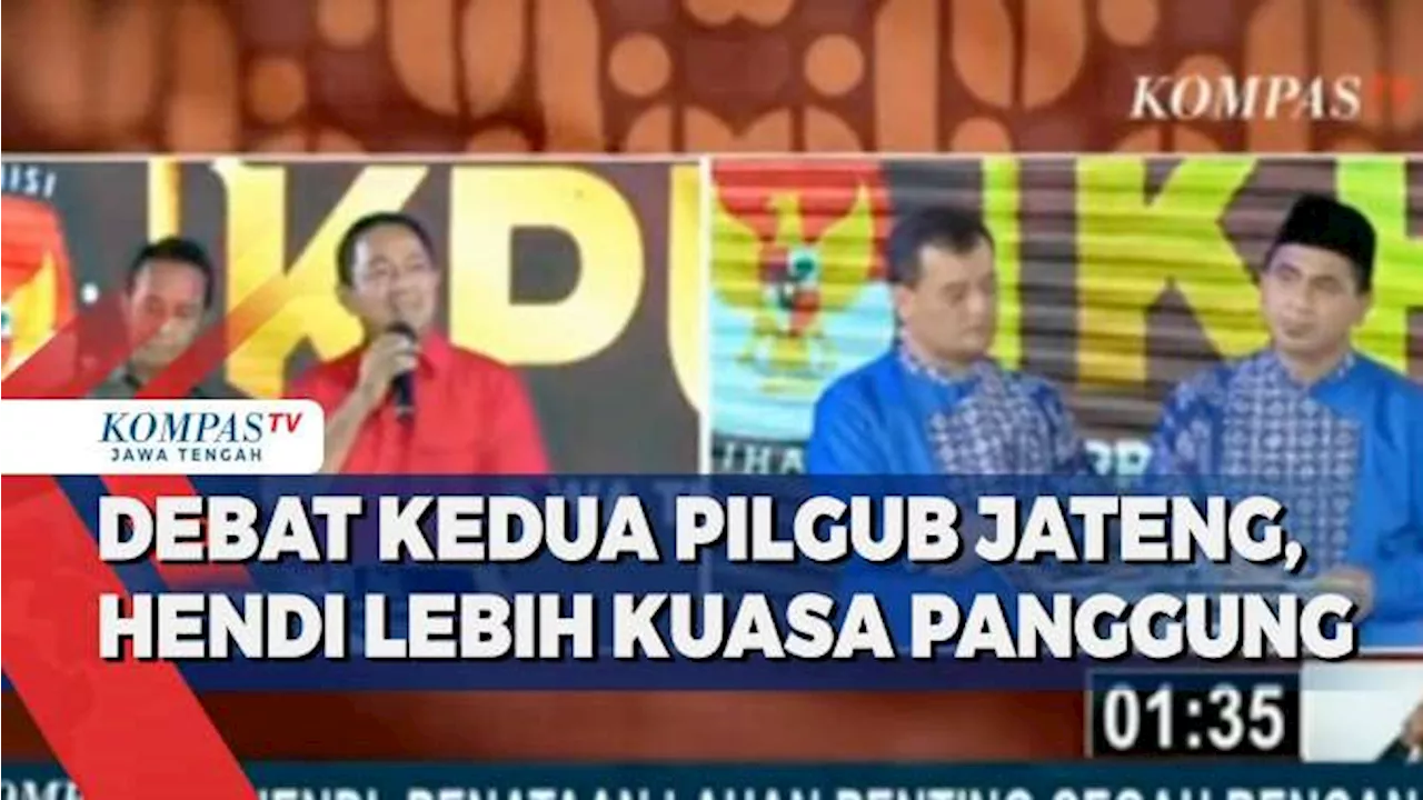 Debat Kedua Pilgub Jateng, Hendi Lebih Kuasai Panggung