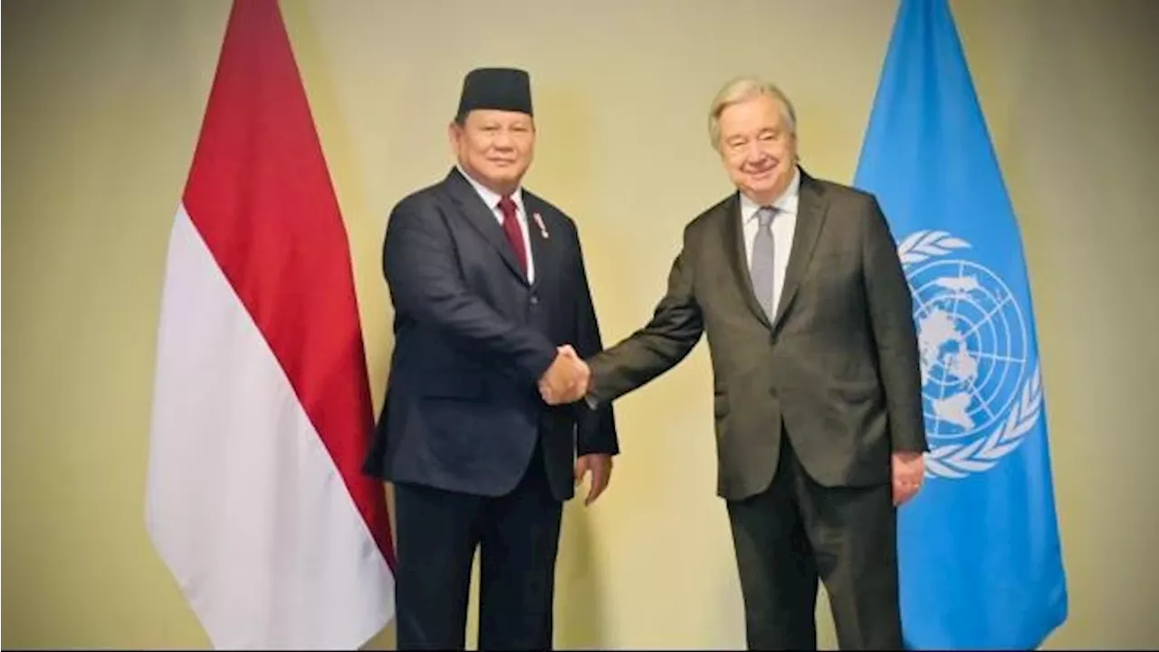 Prabowo Puji Sekjen PBB Ant nio Guterres yang Komitmen Tegakkan Perdamaian: sangat Menginspirasi