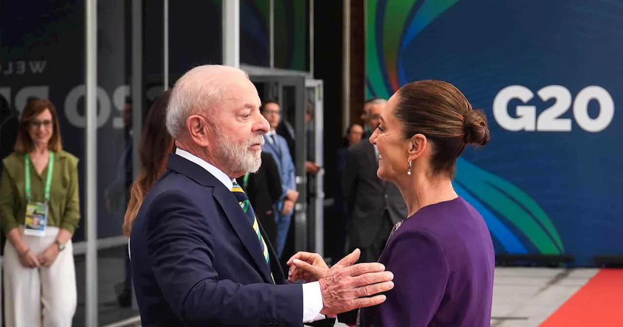 Claudia Sheinbaum comparte fotografía del saludo con Lula da Silva a su llegada a Cumbre G20