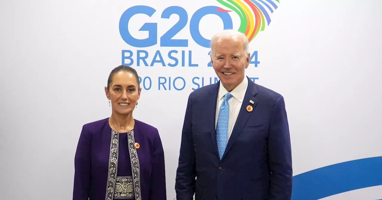 Claudia Sheinbaum y Joe Biden se reúnen por primera vez; hablan de seguridad y migración